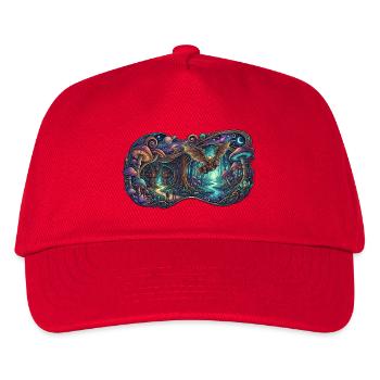 Night Forest Dragon Trail - Kids’ Baseball Cap - red - Front