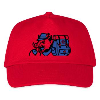 Wild Boar Backpack Logo - Kids’ Baseball Cap - red - Front