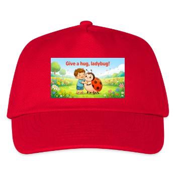 GIB EINE UMARMUNG, LADYBUG, - Kinder Basecap - Rot - Vorne