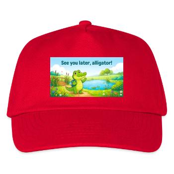 BIS SPÄTER, ALLIGATOR. - Kinder Basecap - Rot - Vorne