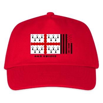 Bretagne - Blason Pays de Vannes - Casquette de baseball Enfant - rouge - Devant