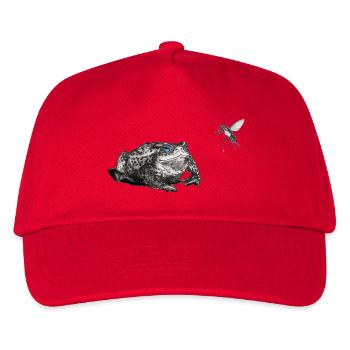 Kröte und fliegen - Kinder Basecap - Rot - Vorne