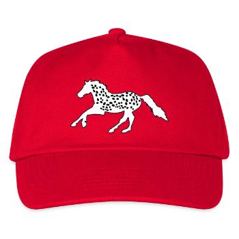Knabstrupper, Appaloosa, Noriker, Tigerschecke - Kinder Basecap - Rot - Vorne