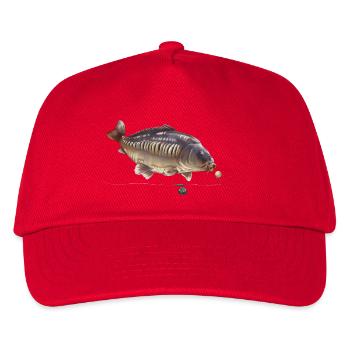 Conception de gréement de pêche à la carpe miroir Pêche au poisson - Casquette de baseball Enfant - rouge - Devant