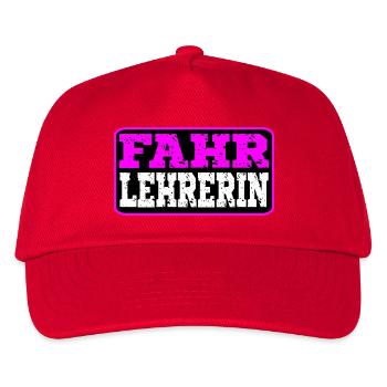 Geschenke für Fahrschullehrerin Fahrlehrerin - Kinder Basecap - Rot - Vorne