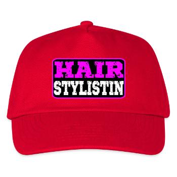 Hairstylistin Friseurin - Kinder Basecap - Rot - Vorne