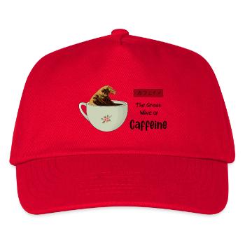 The Great Wave of Caffeine - Kinder Basecap - Rot - Vorne