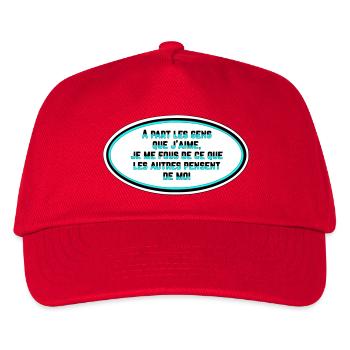 I don't care what people think of me - Kids’ Baseball Cap - red - Front