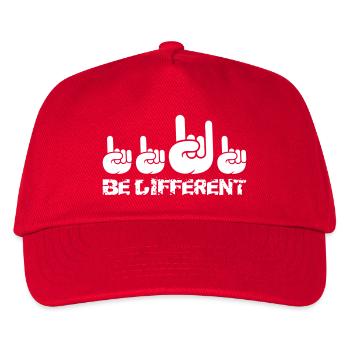 Anders Sein Heavy Metal Be Different Hard Rock Fan - Kinder Basecap - Rot - Vorne