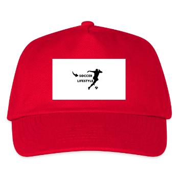 Soccer lifestyle - Kinder Basecap - Rot - Vorne