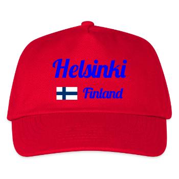 Helsinki Finnland - Stylische Drucke - Kinder Basecap - Rot - Vorne