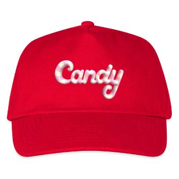 Candy Lettering – 3D Render Candy Style - Kids’ Baseball Cap - red - Front