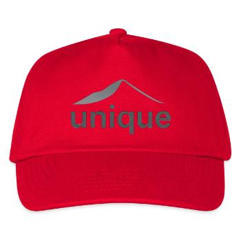 "Einzigartiges Bergdesign" - Kinder Basecap - Rot - Vorne