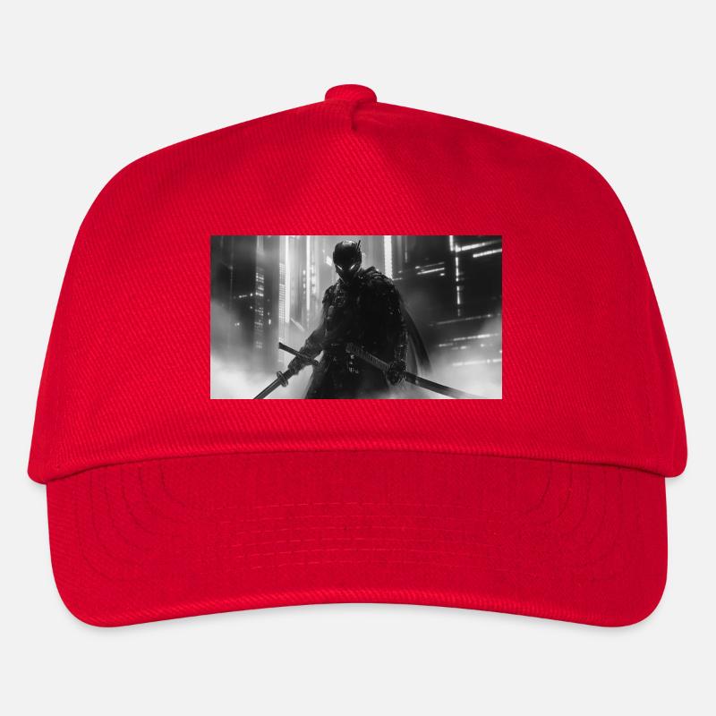 Urban Samurai in Black Shadow - Kids’ Baseball Cap - red