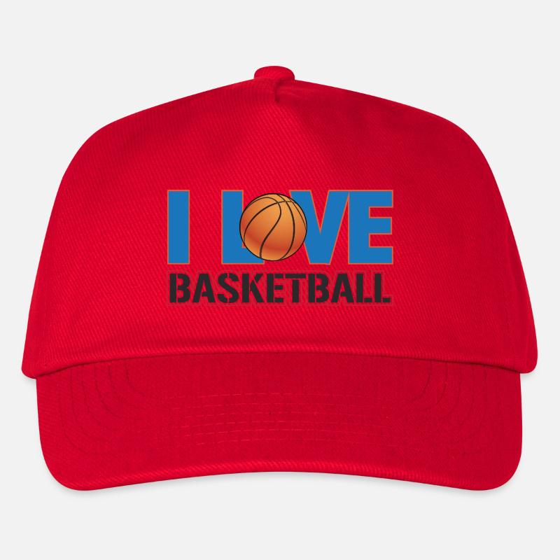 Ich liebe Basketball - Kinder Basecap - Rot