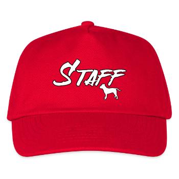 Staff Staffordshire Terrier Staffy Staffie - Kinder Basecap - Rot - Vorne