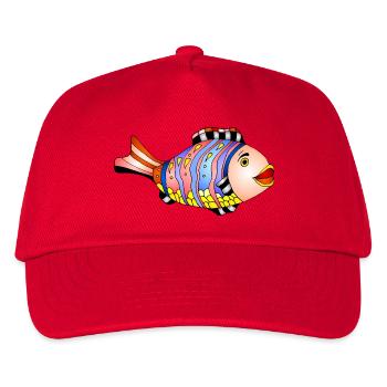 fish - Kids’ Baseball Cap - red - Front