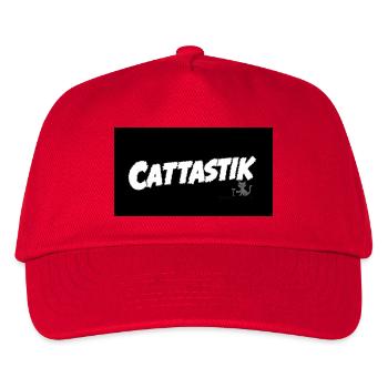 Humorvoller Katzenwitz mit Boldschrift - Kinder Basecap - Rot - Vorne
