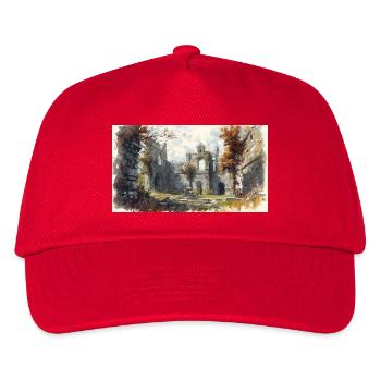 Autumn Ruins in Watercolor - Kids’ Baseball Cap - red - Front