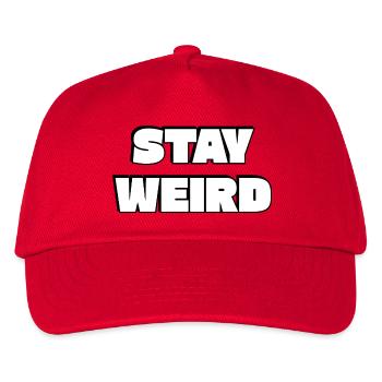 Stay Weird Bold Typography - Kids’ Baseball Cap - red - Front