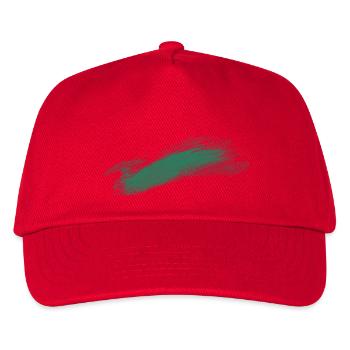 Green Brush Breeze Abstract Motif - Kids’ Baseball Cap - red - Front