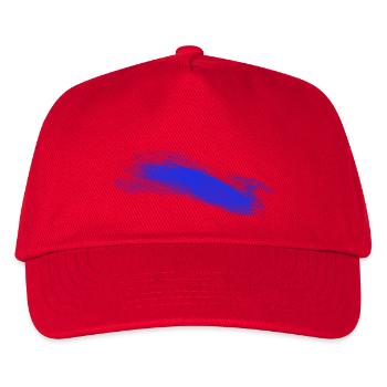 Blue Ink Strip Watercolor - Kids’ Baseball Cap - red - Front
