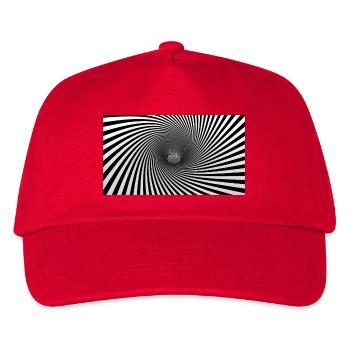 Spirale Noir-Blanche Hypnotique - Casquette de baseball Enfant - rouge - Devant