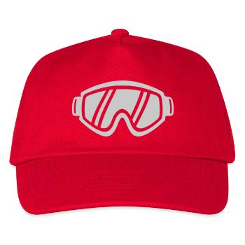 Ski goggles - Kids’ Baseball Cap - red - Front