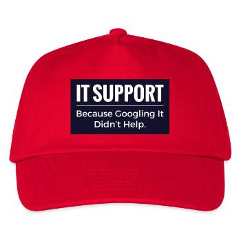 IT-Support-T-Shirt – Lustiger Technik-Büro-Humor - Kinder Basecap - Rot - Vorne