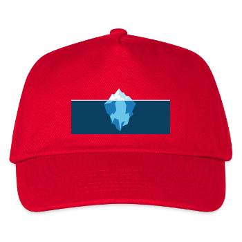 Eisberg Minimal Blau Design - Kinder Basecap - Rot - Vorne