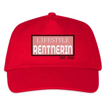 Rentnerin 2026 Lebensstil - Kinder Basecap - Rot - Vorne