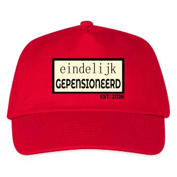 Endlich im Ruhestand 2026 - Kinder Basecap - Rot - Vorne