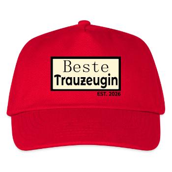 Hochzeit Beste Trauzeugin 2026 - Kinder Basecap - Rot - Vorne