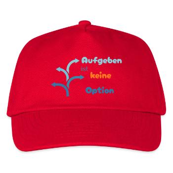LIEBEVOLL Aufgeben ist keine Option - Kinder Basecap - Rot - Vorne