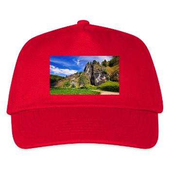 Traumtour entlang der Schwarzen Laber, Oberpfalz - Kinder Basecap - Rot - Vorne