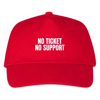 Sans ticket, sans support - Emploi en informatique - Casquette de baseball Enfant - rouge - Devant