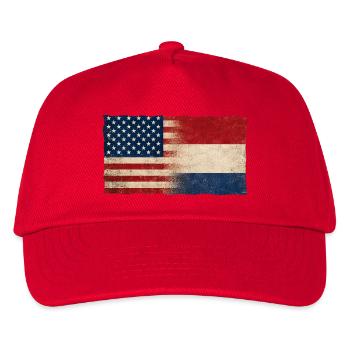 USA Holland Netherlands Flag Friendship - Kids’ Baseball Cap - red - Front