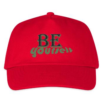 Sei du selbst Retro-Typografie - Kinder Basecap - Rot - Vorne