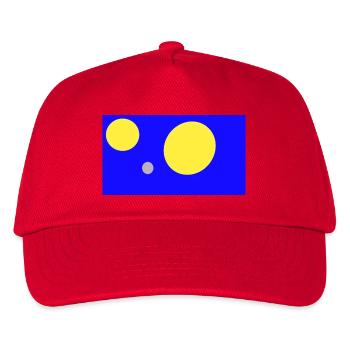Blue Geometry Triple: Circles - Kids’ Baseball Cap - red - Front