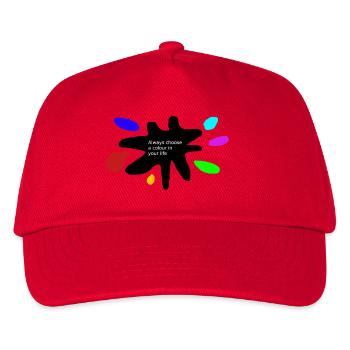 Life Colors: Paint Splash - Kids’ Baseball Cap - red - Front
