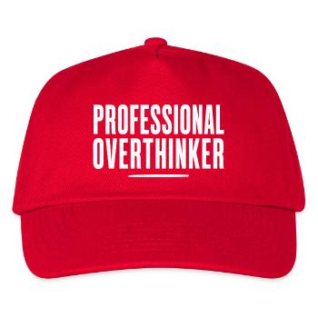 Professional Overthinker – Funny Statement - Kids’ Baseball Cap - red - Front
