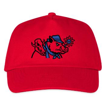 Wild Boar Skull Logo - Kids’ Baseball Cap - red - Front
