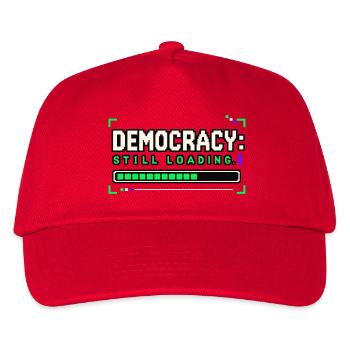 Demokratie im Prozess - Democracy still loading - Kinder Basecap - Rot - Vorne