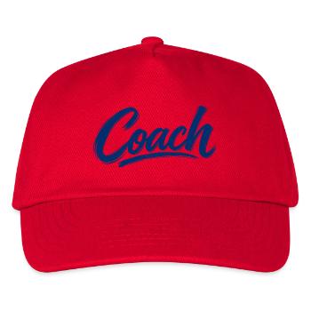 Coach - Trainer - Training - Sport - Kinder Basecap - Rot - Vorne
