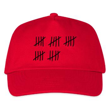 tage_zaehlen_25 - Kinder Basecap - Rot - Vorne