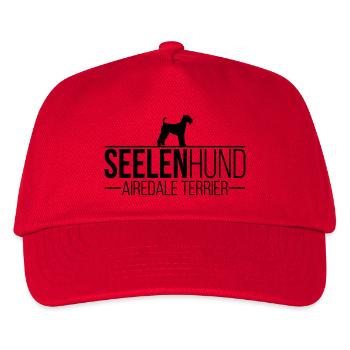 AIREDALE TERRIER Seelenhund - Kinder Basecap - Rot - Vorne