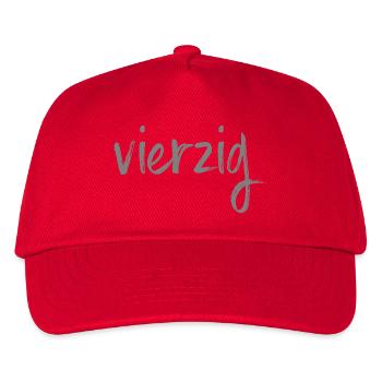 40 vierzig 40. Geburtstag Geschenk - Kinder Basecap - Rot - Vorne