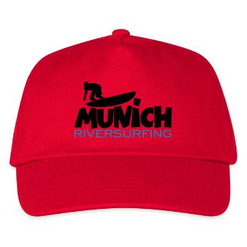 Munich Riversurfing München Surfer - Kinder Basecap - Rot - Vorne