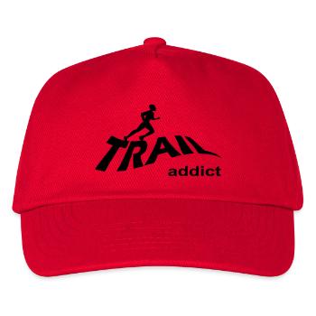 trail_addict - Kinder Basecap - Rot - Vorne