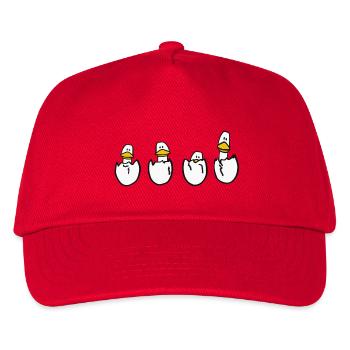 Enten aus Ei - Kinder Basecap - Rot - Vorne
